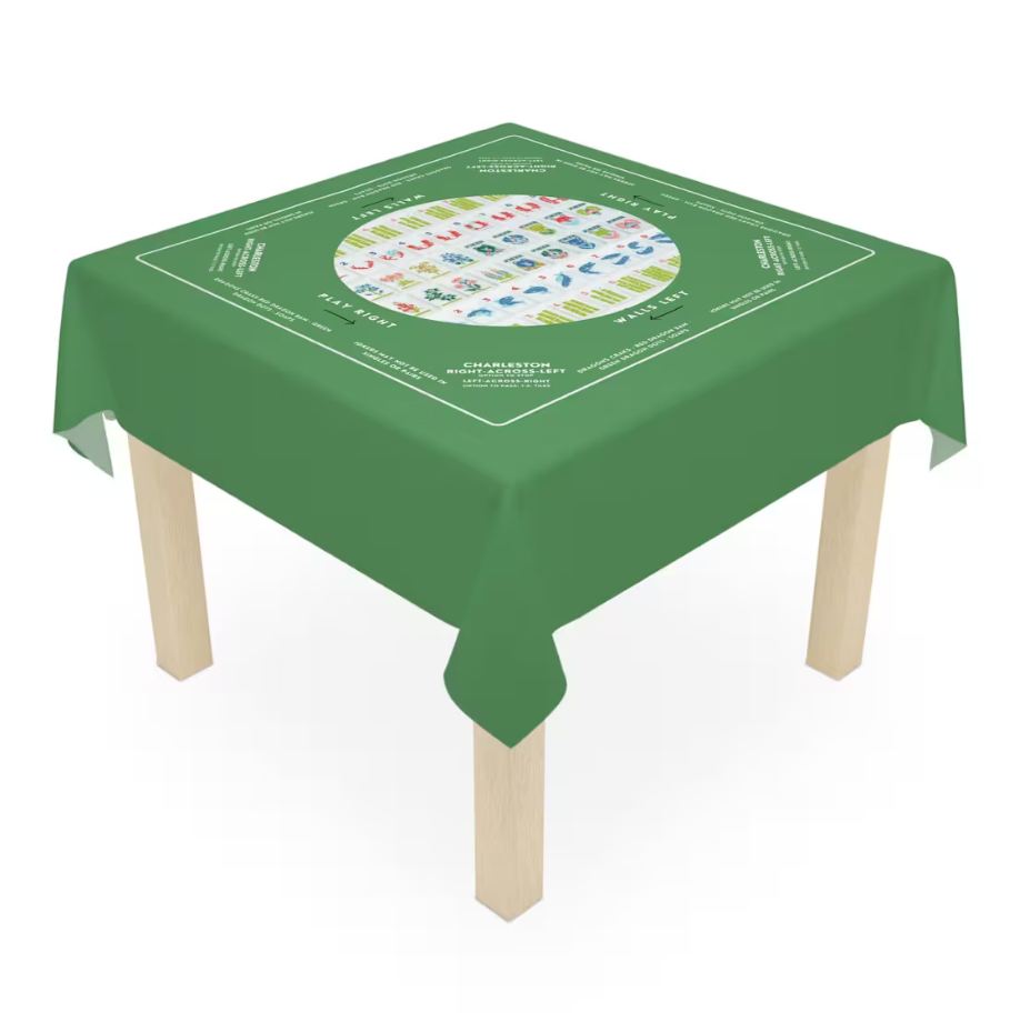 Unique Green Mahjong Tablecloth - Perfect for Mahjong Enthusiasts, Teams, and Lovers - High-Quality Fabric