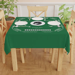 Mahjong Mat with Instructions - Mahjong Tablecloth Size 55 x 55, Mahjong with Rules, great for beginners learning how to play