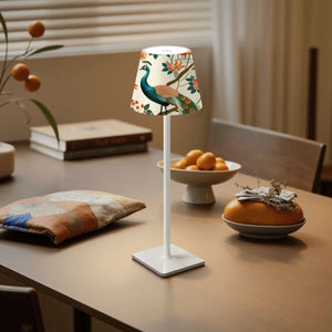 Green Peacock LED Cordless Table Lamp