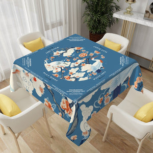 Blue Clouds Mahjong Tablecloth