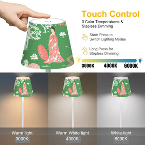 LED Cordless Table Lamp 9 Chinoiserie Red White (4)