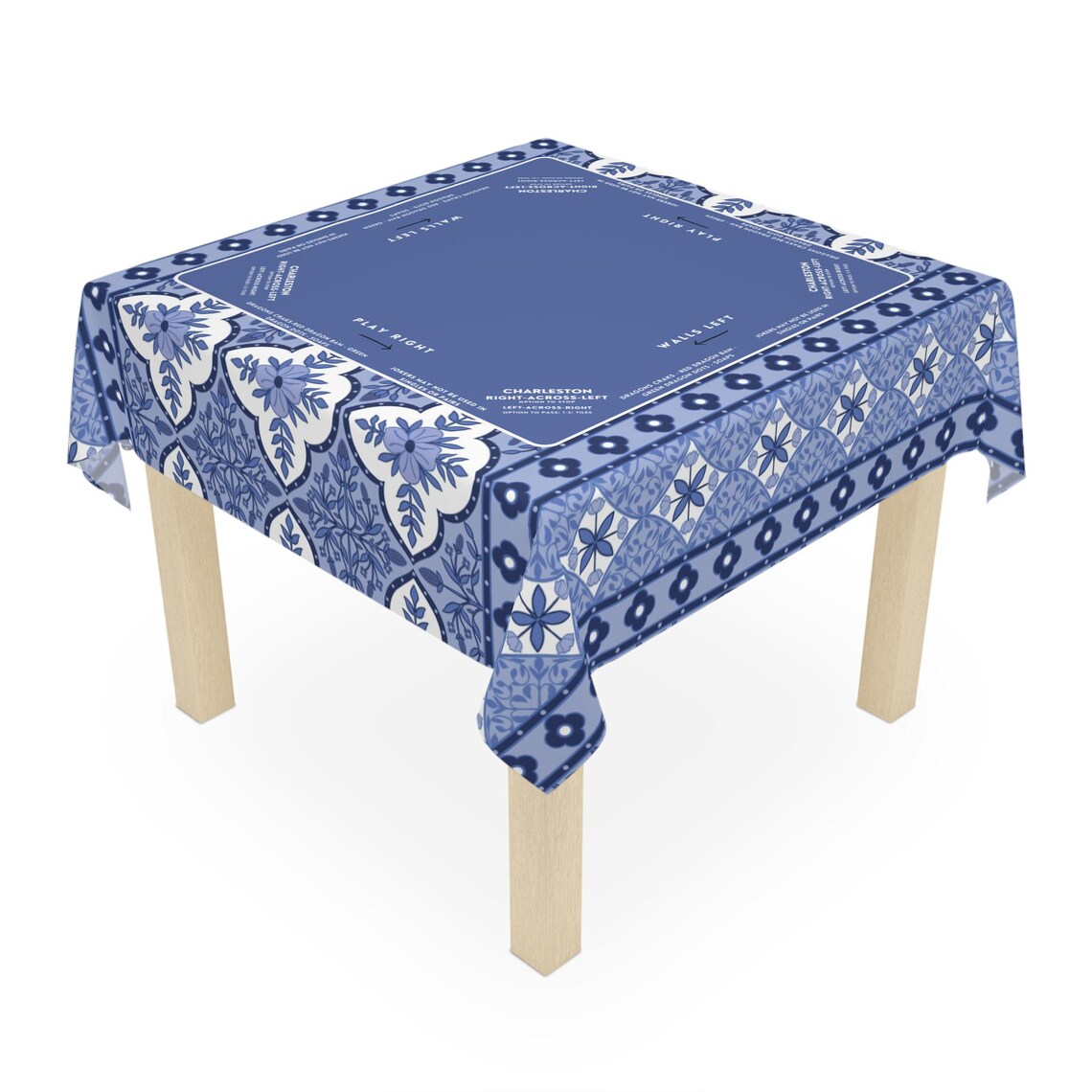 Instructions on tablecloth, easy for beginners that are new to playing Mah jong, Indian Design Mahjong Tablecloth