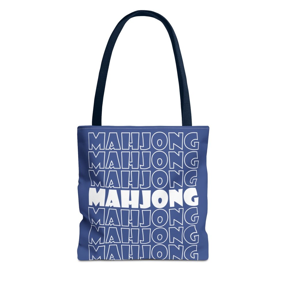 Blue Mahjong Tote Bag
