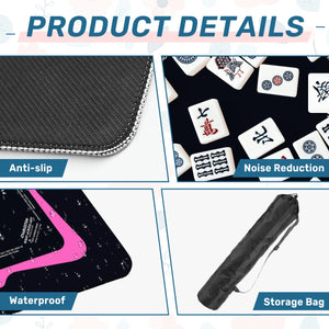 Mahjong mat pink and black color  31.5