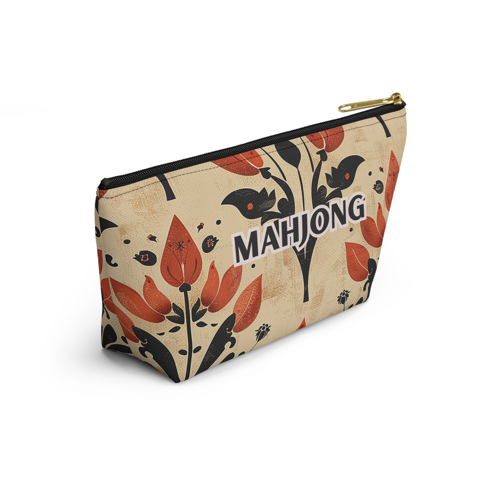 Orange Petal Mahjong Pouch