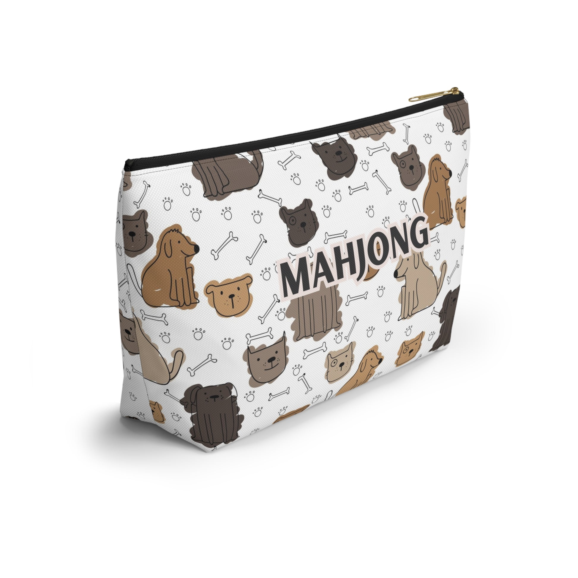 Playful Mahjong Pouch for Puppy Dog Lovers