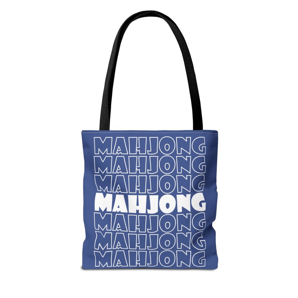 Blue Mahjong Tote Bag
