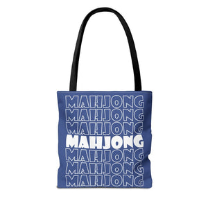 Blue Mahjong Tote Bag