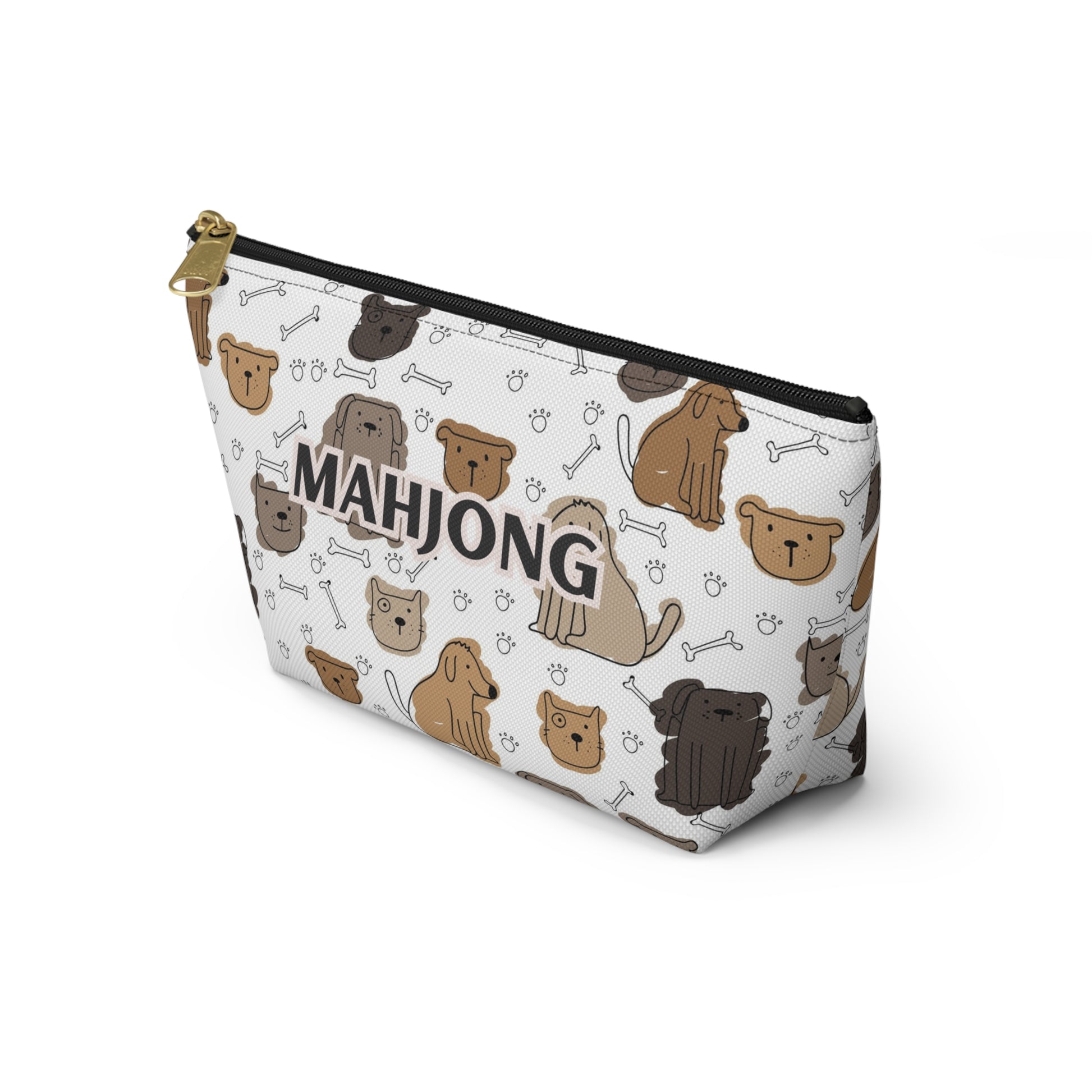 Playful Mahjong Pouch for Puppy Dog Lovers