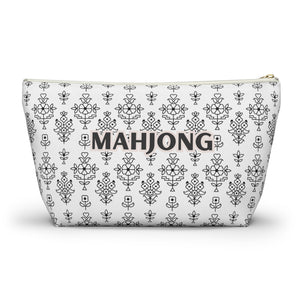 Effortlessly Chic White Mahjong Pouch for Essentials