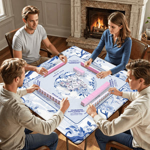 Blue Branch Design Mahjong Mat 30x30 - For Great Game Nights