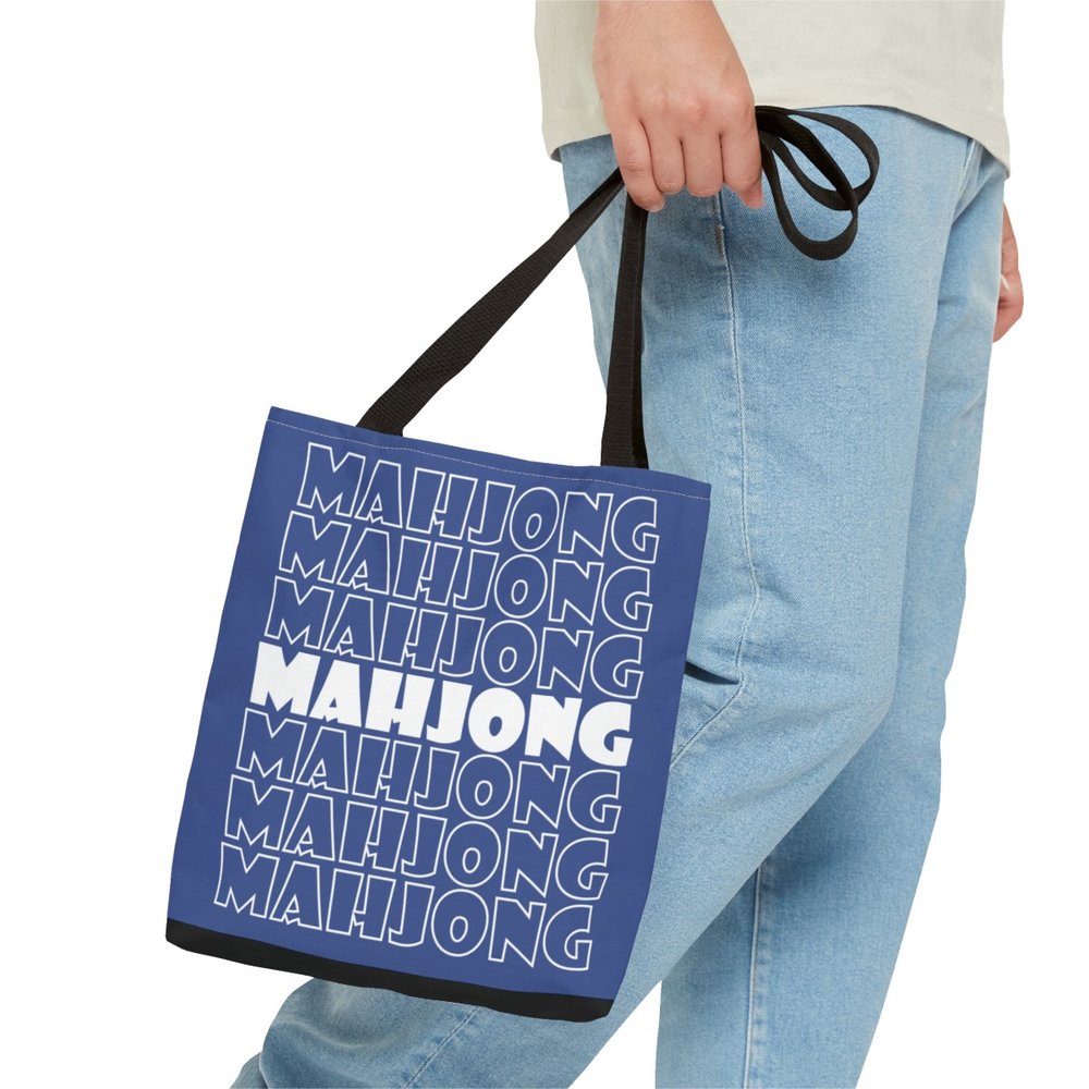 Blue Mahjong Tote Bag
