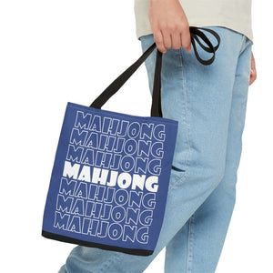 Blue Mahjong Tote Bag