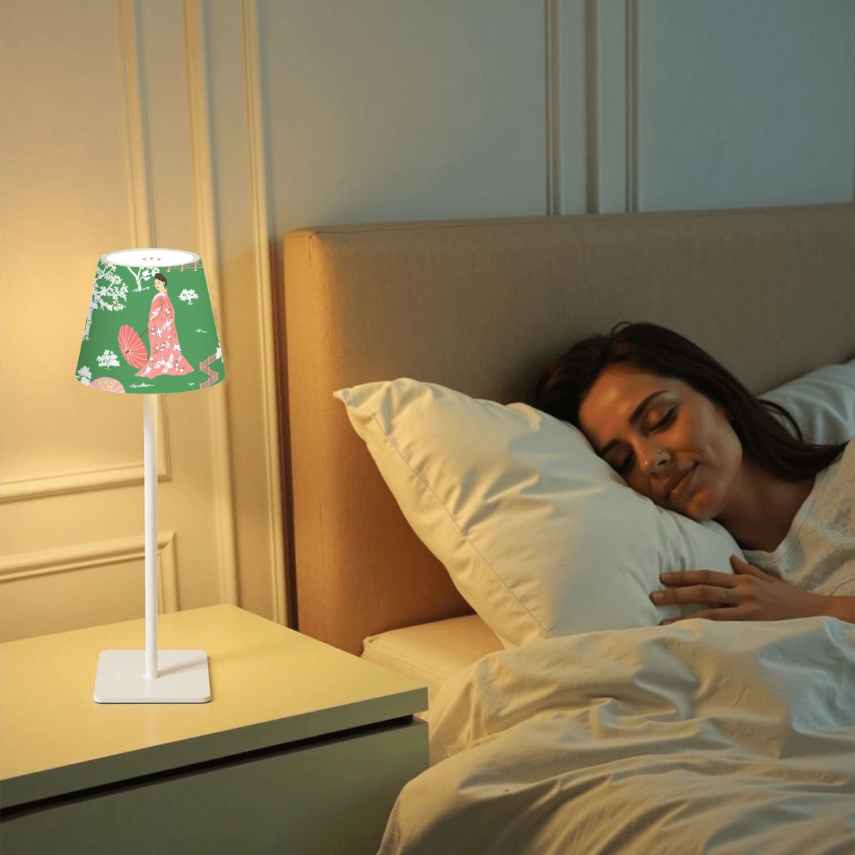 LED Cordless Table Lamp 9 Chinoiserie Red White (4)