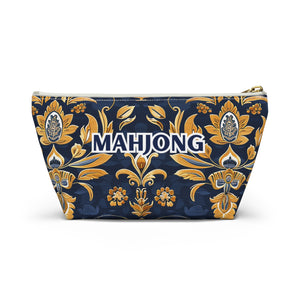 Blue and Gold Hues Perfect Mahjong Pouch