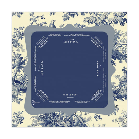 Premium Blue Mahjong Mat Custom Made - Smooth, Durable Surface for Ultimate Game Night Experience