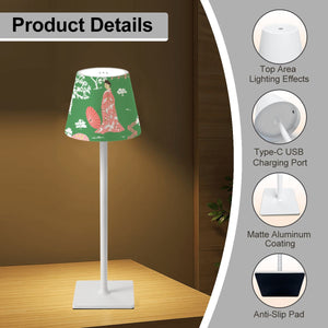 LED Cordless Table Lamp 9 Chinoiserie Red White (4)