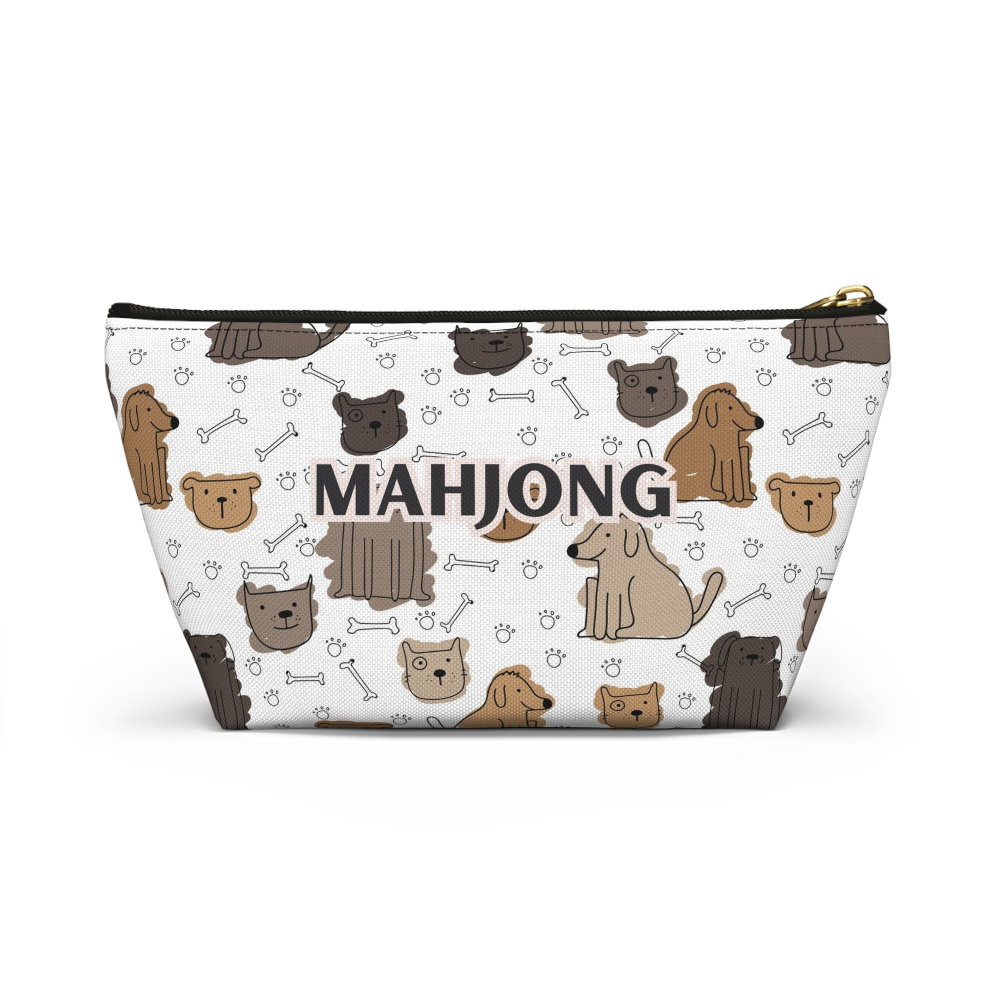 Playful Mahjong Pouch for Puppy Dog Lovers