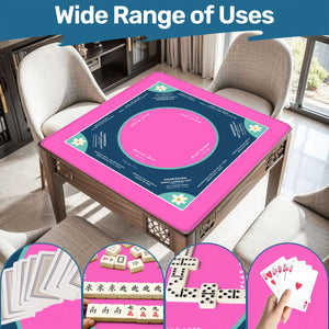 Hot Pink Daisy Mahjong Mat 31.5 x 31.5 - For Enhanced Game Night Experience