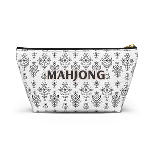 Effortlessly Chic White Mahjong Pouch for Essentials