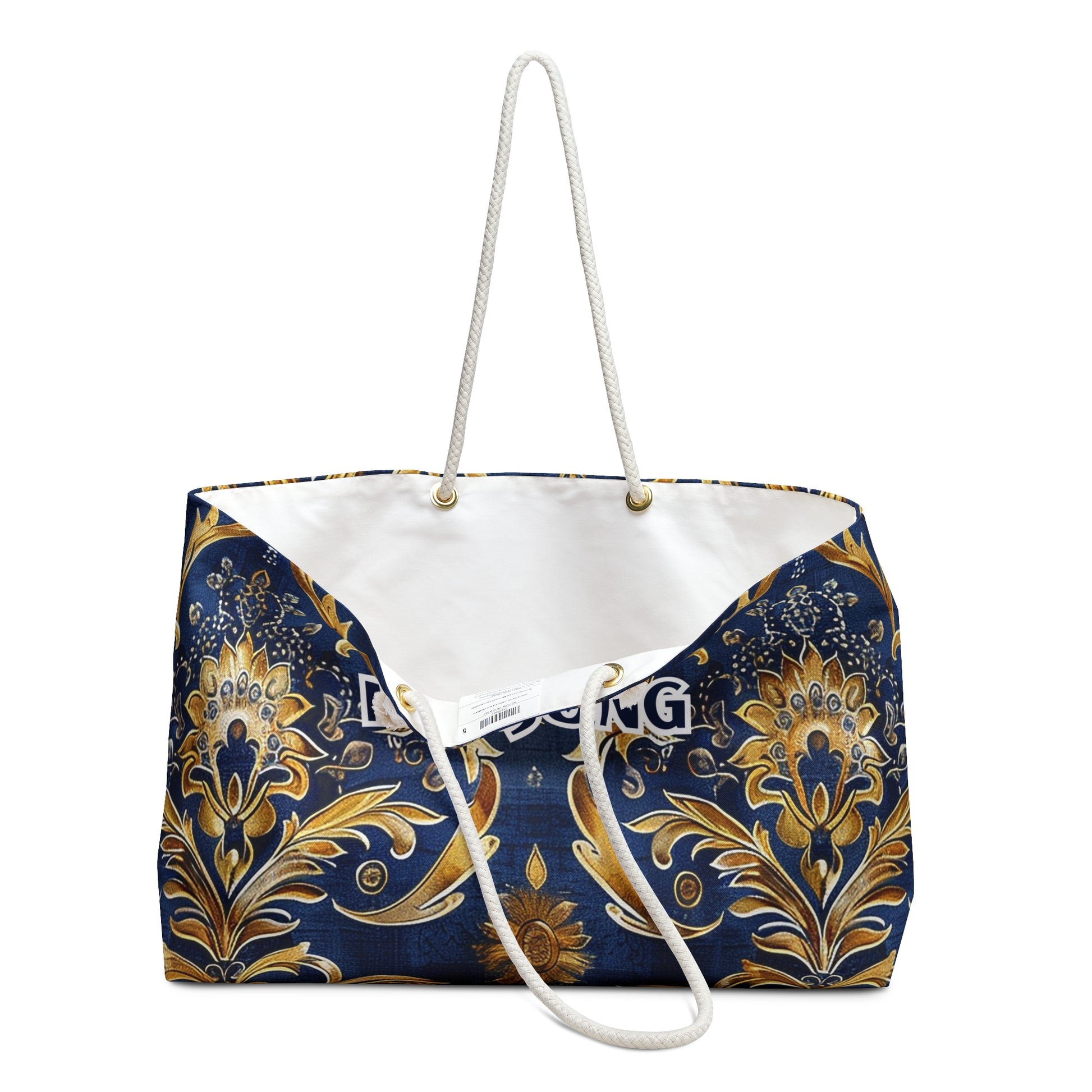 Gold and Blue Hues  Electric Mahjong Tote Bag