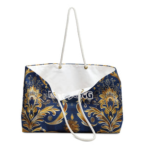 Gold and Blue Hues  Electric Mahjong Tote Bag