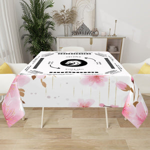 Floral Mahjong Tablecloth – 60 Inch | Soft Blossom Design