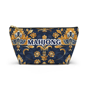 Blue and Gold Hues Perfect Mahjong Pouch
