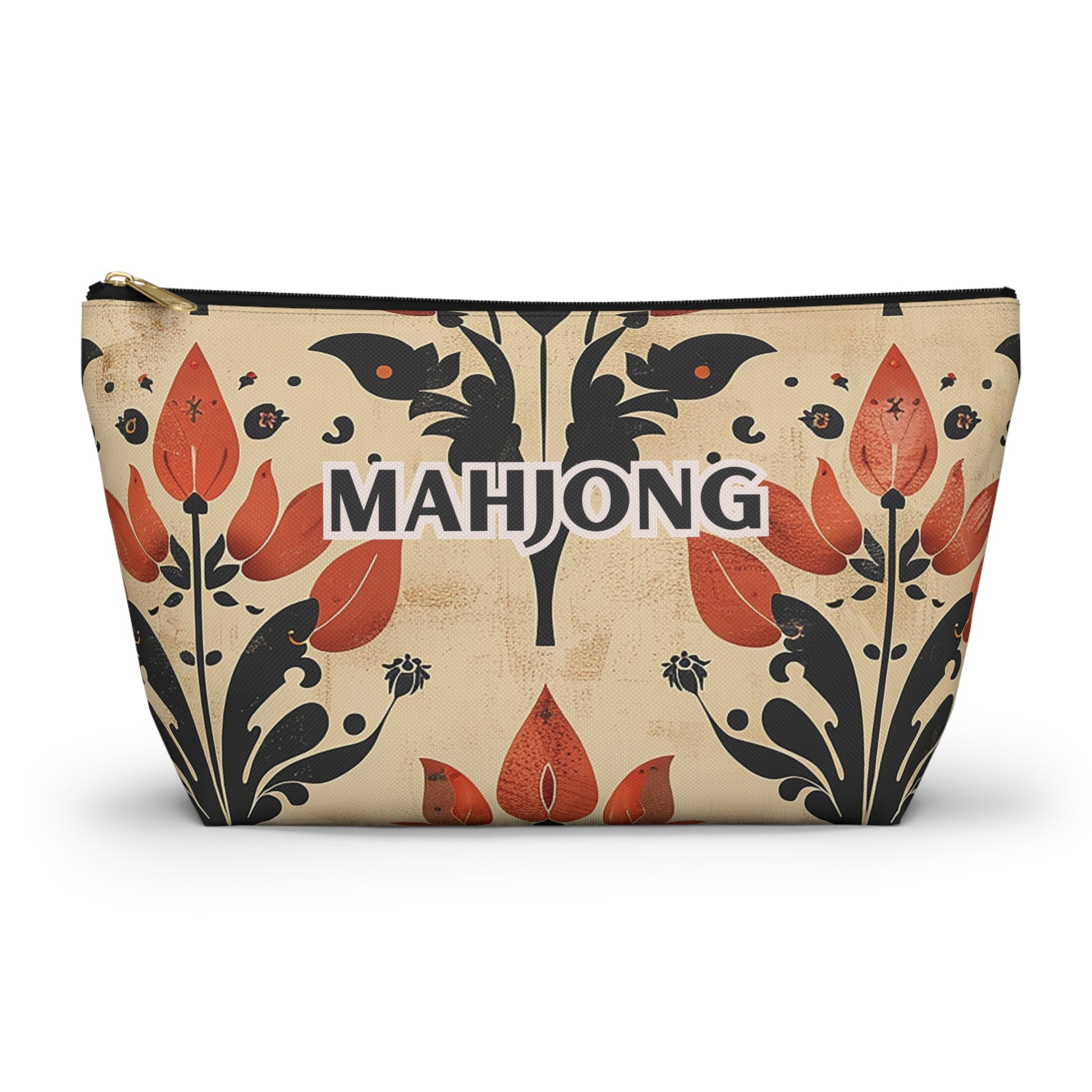 Orange Petal Mahjong Pouch