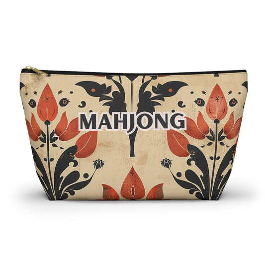 Orange Petal Mahjong Pouch