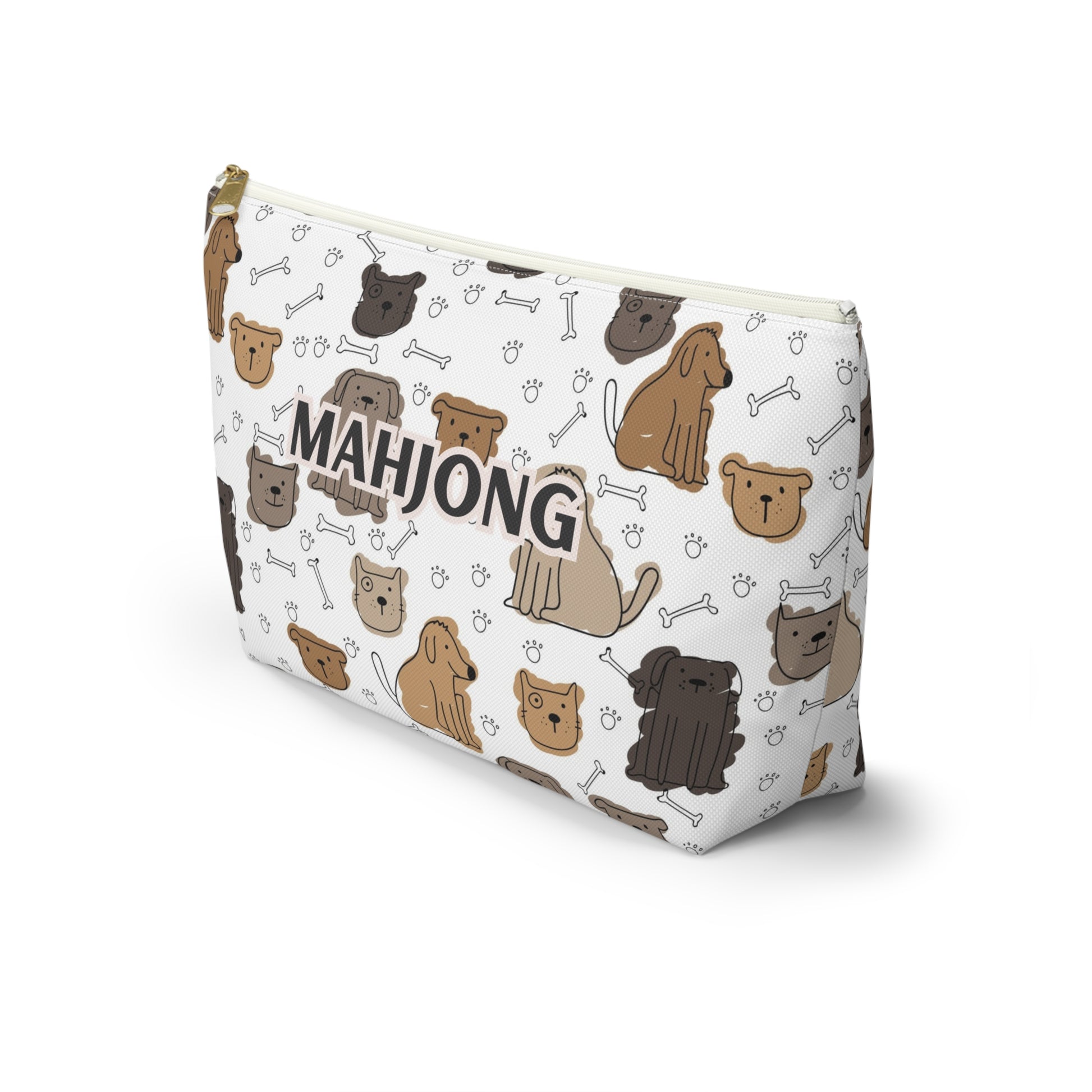 Playful Mahjong Pouch for Puppy Dog Lovers