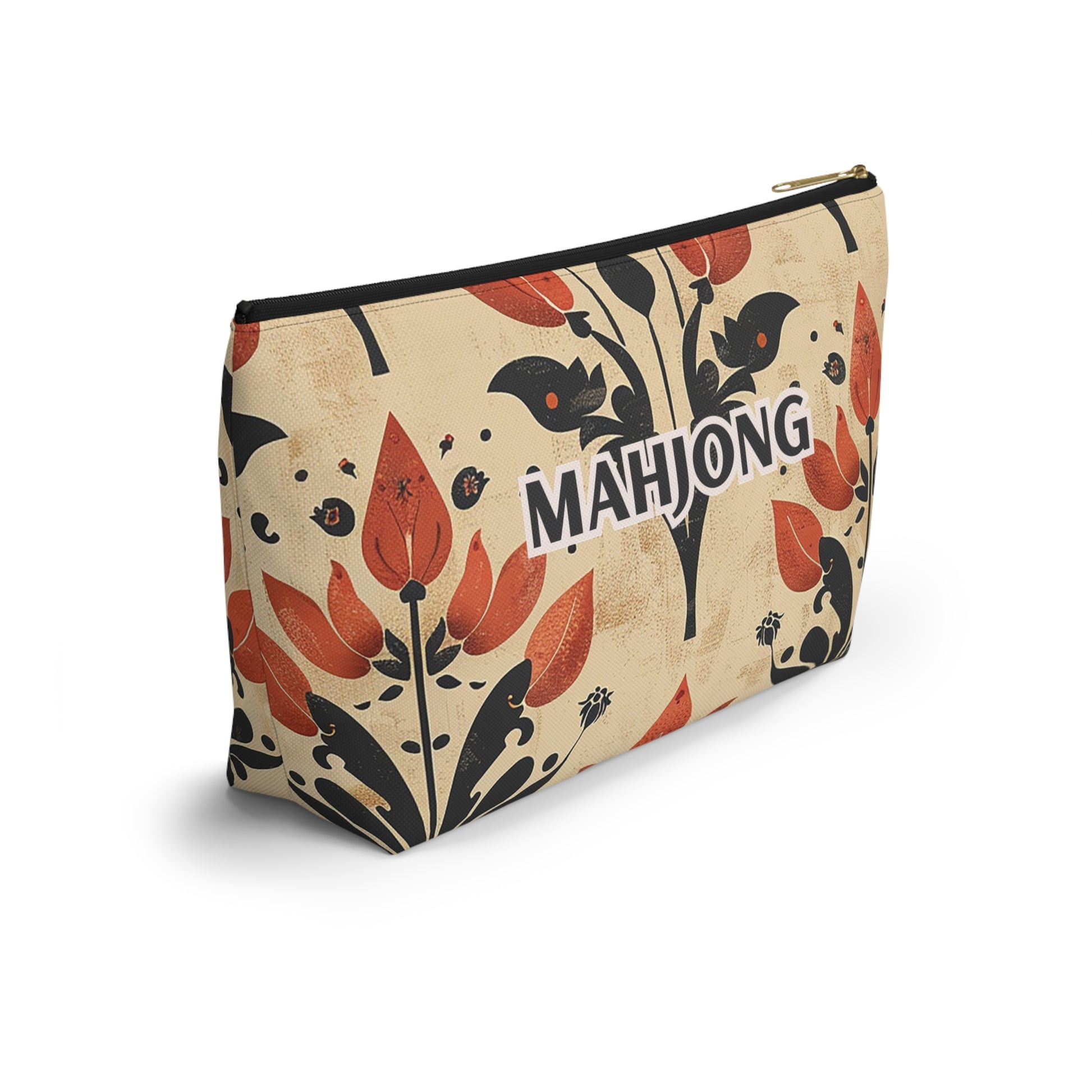 Orange Petal Mahjong Pouch