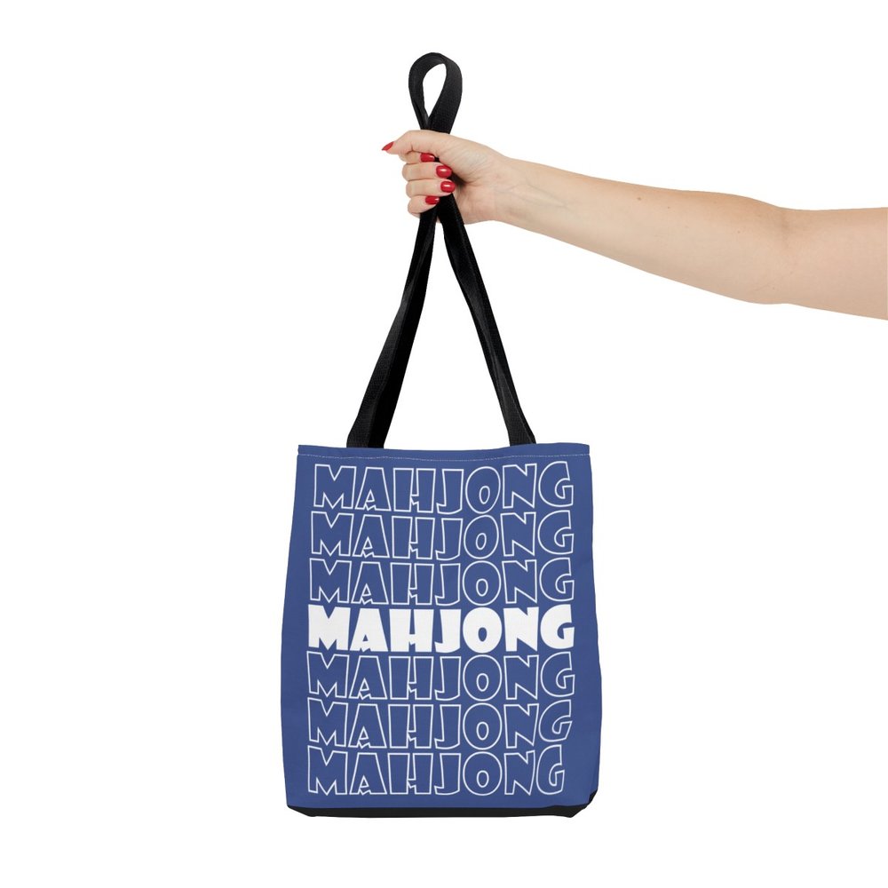 Blue Mahjong Tote Bag