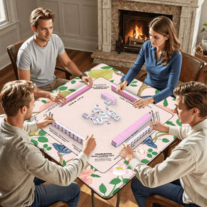 Blue Bird Mahjong Mat with Storage Case