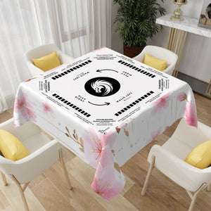 Floral Mahjong Tablecloth – 60 Inch | Soft Blossom Design