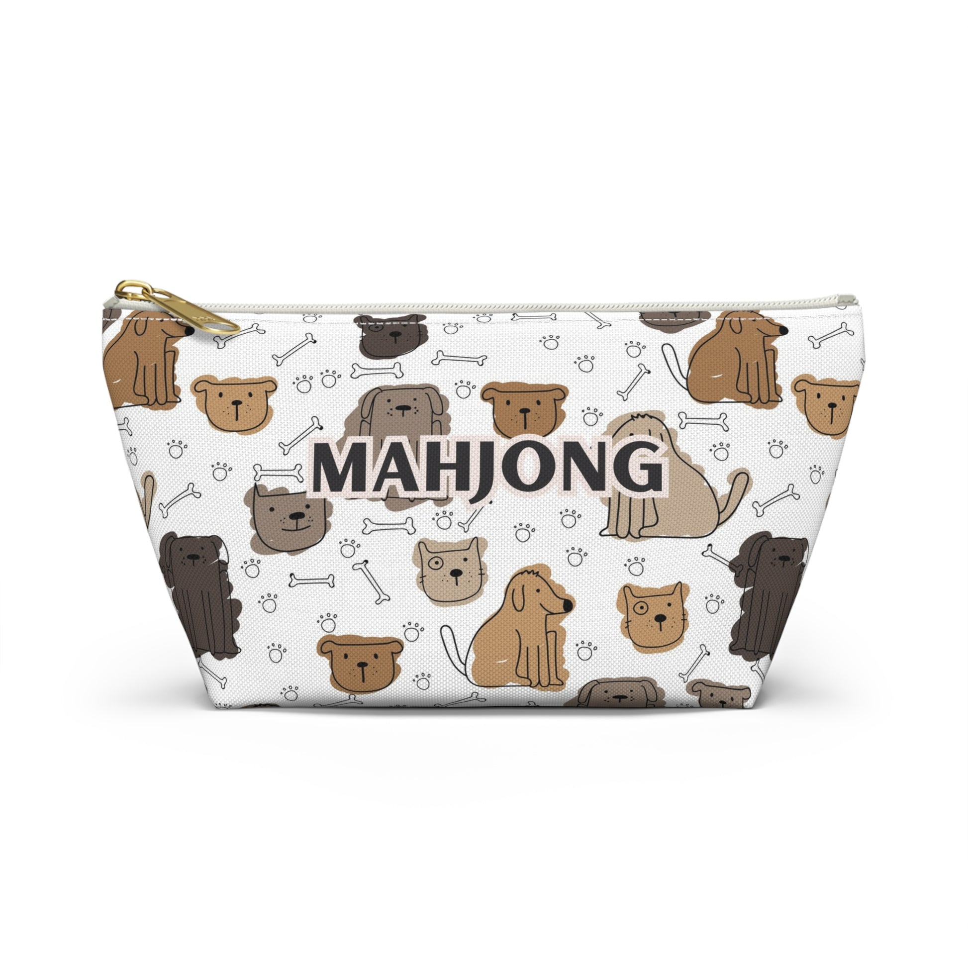 Playful Mahjong Pouch for Puppy Dog Lovers