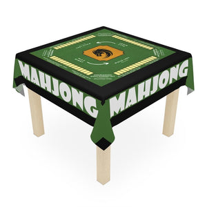 Green/Gold Basic Style-easy-to-follow mah-jong tablecloth