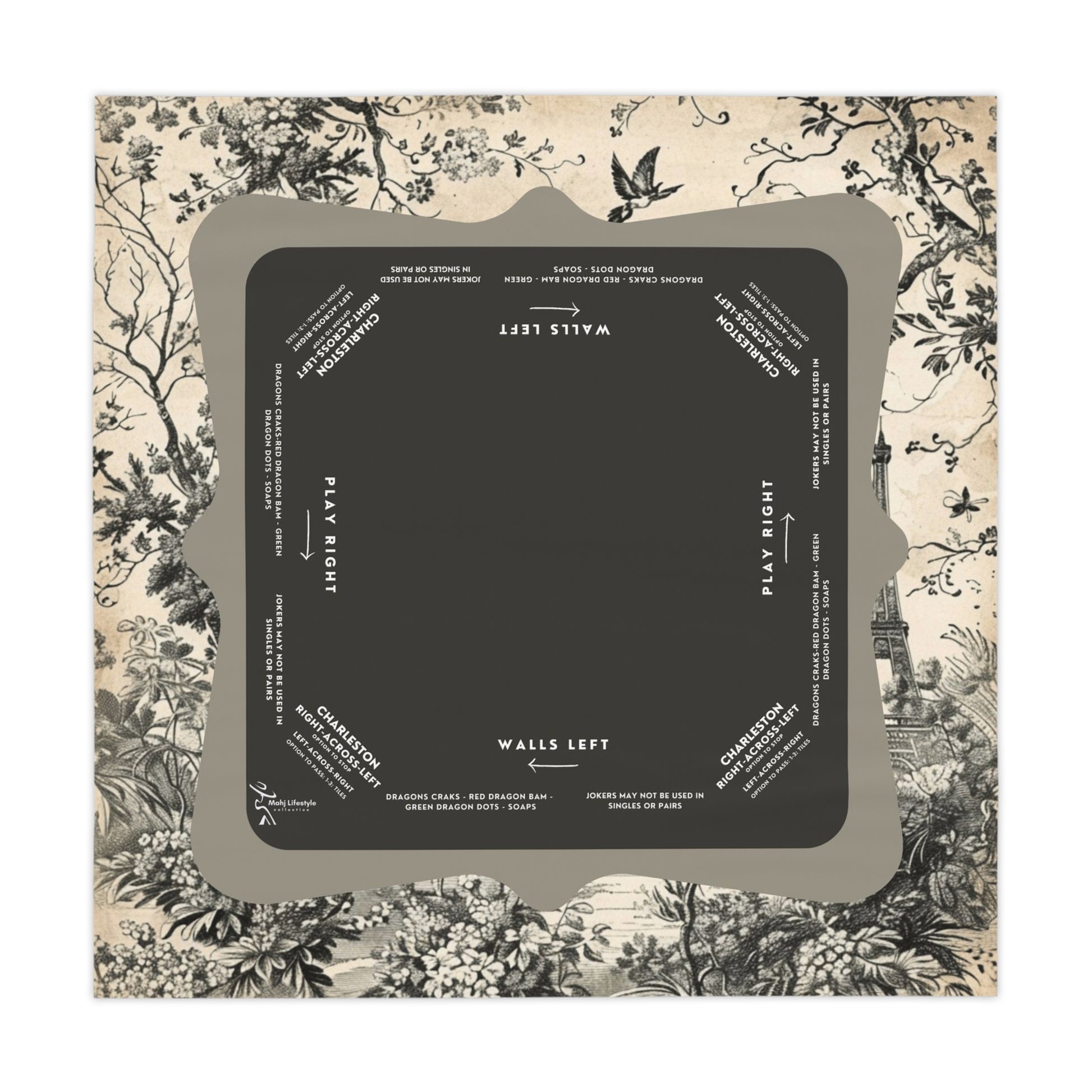 Premium Grey Mahjong Mat Custom Made - Smooth, Durable Surface for Mahjong Enthusiasts to Elevate Game Night