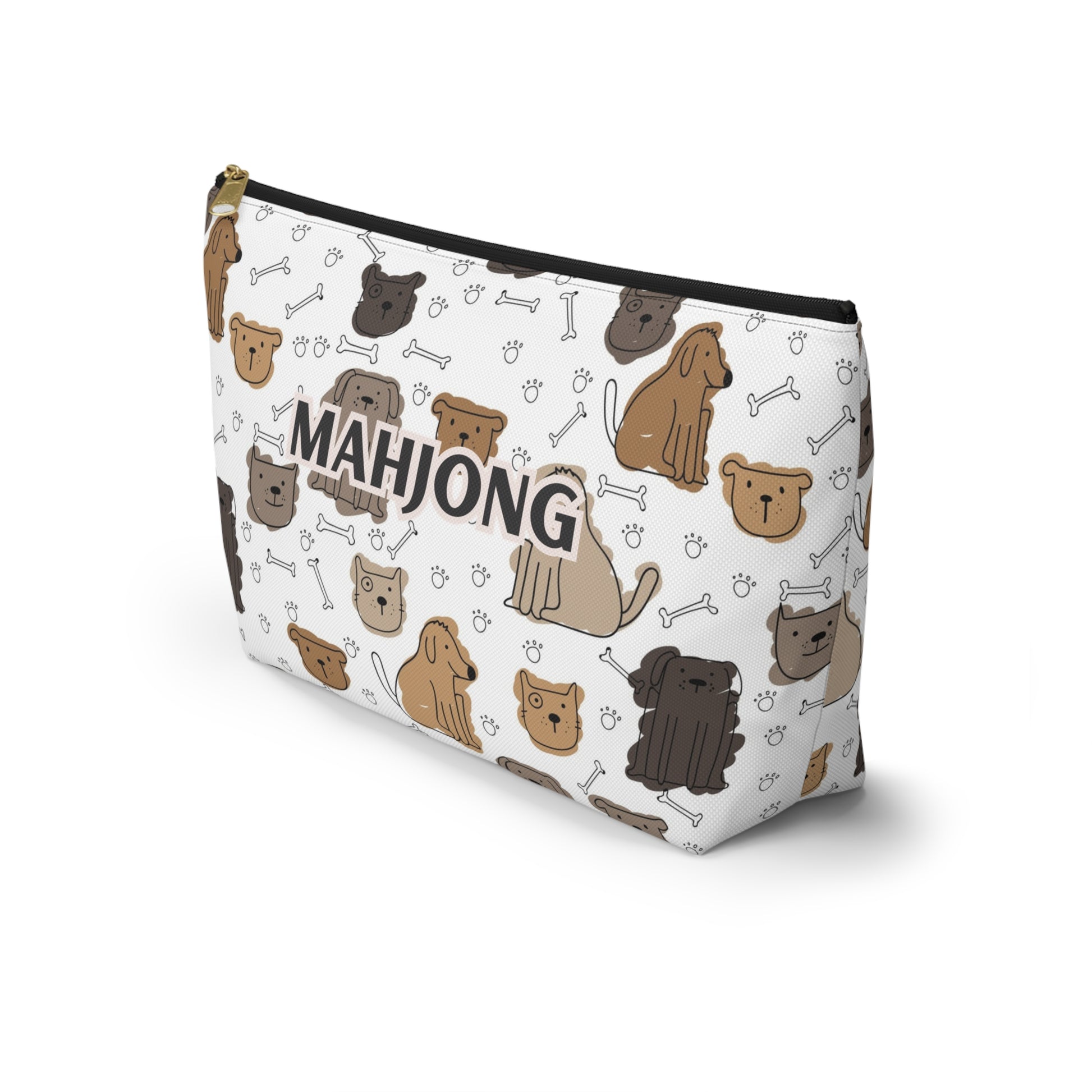 Playful Mahjong Pouch for Puppy Dog Lovers