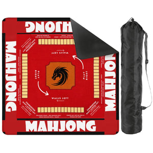 Bold Red Mahjong Mat 31.5 x 31.5 - For Enhancing Game Night Experience