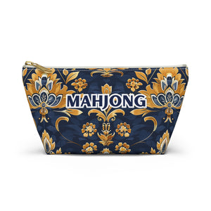 Blue and Gold Hues Perfect Mahjong Pouch