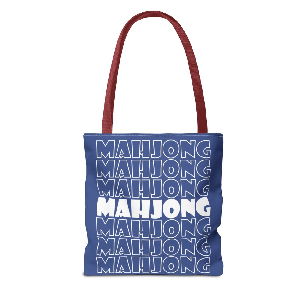 Blue Mahjong Tote Bag
