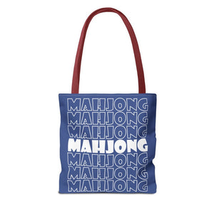 Blue Mahjong Tote Bag