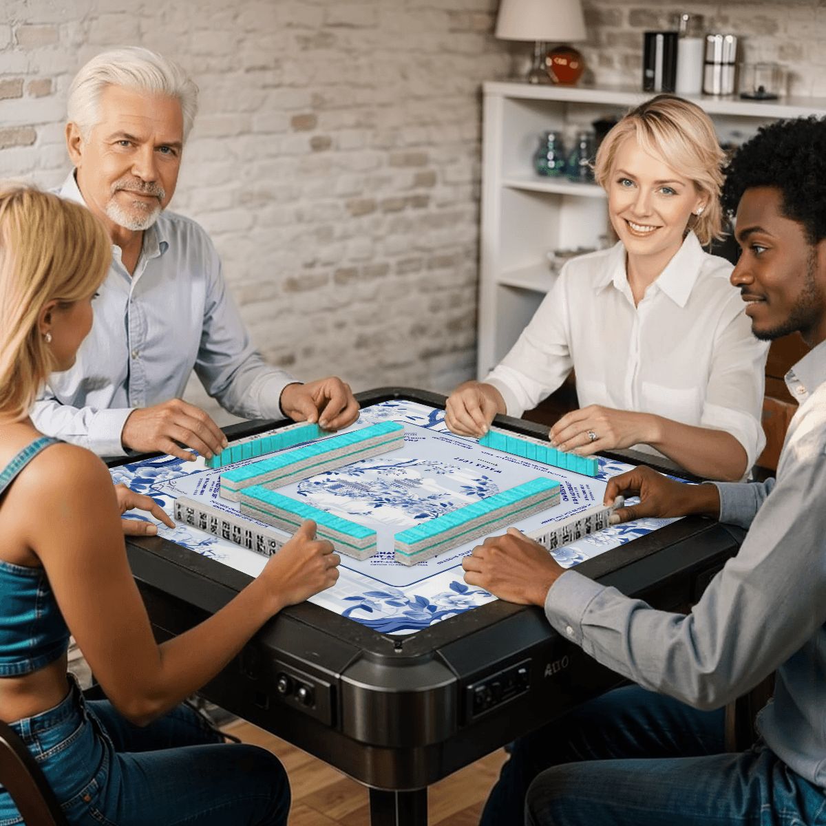 Blue Branch Design Mahjong Mat 30x30 - For Great Game Nights