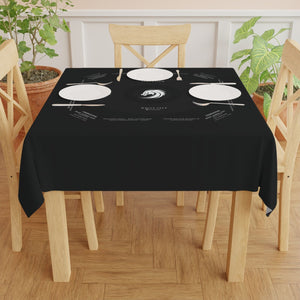 Black on Black Mahjong Game Tablecloth-easy-to-follow mah-jong tablecloth