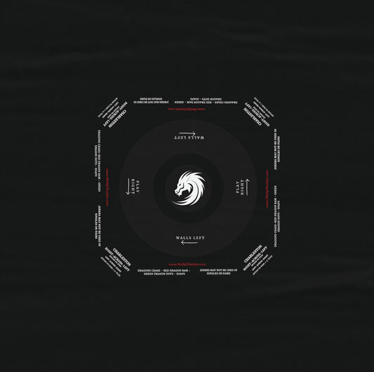 Black on Black Mahjong Game Tablecloth-easy-to-follow mah-jong tablecloth