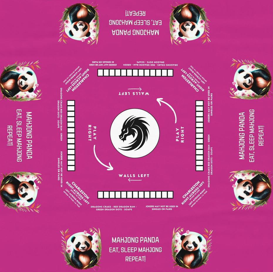 Customizable Panda Mahjong Tablecloth Easy-to-Read Instructions