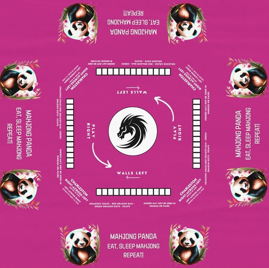 Customizable Panda Mahjong Tablecloth Easy-to-Read Instructions