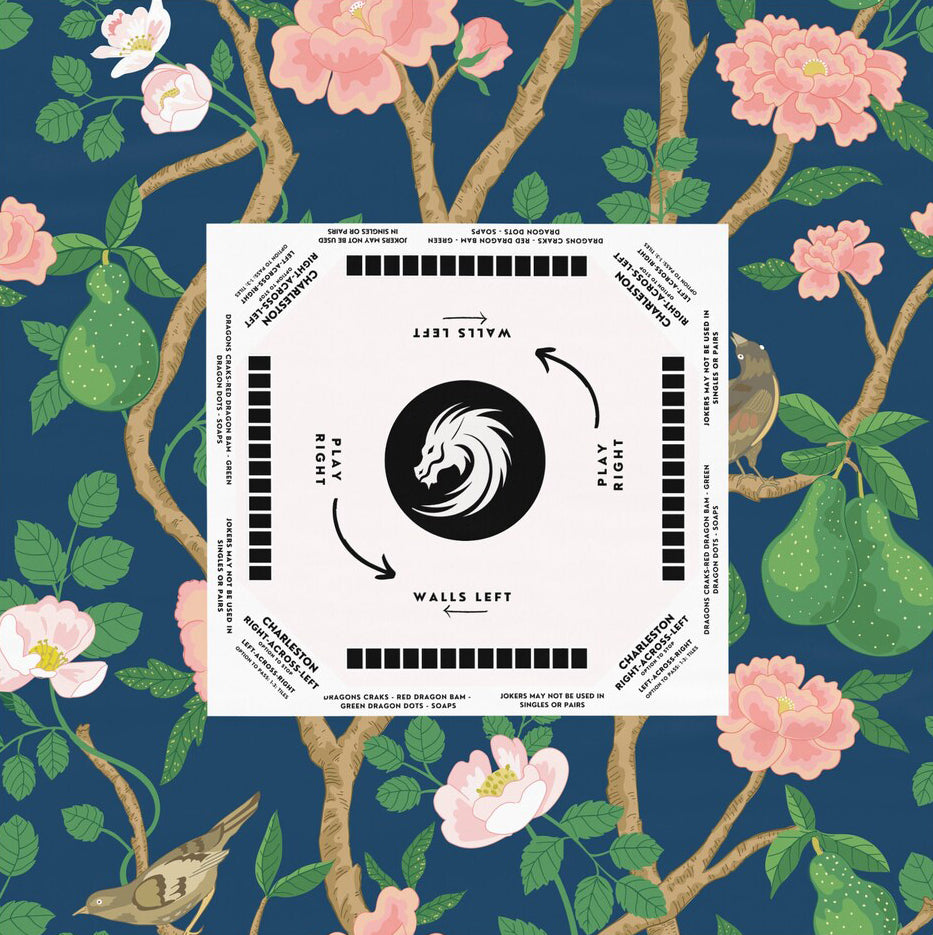 Floral Pink Flowers Mahjong Tablecloth – Elegant & Durable Cover for Mahjong Players