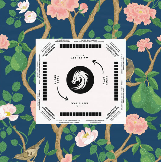 Floral Pink Flowers Mahjong Tablecloth – Elegant & Durable Cover for Mahjong Players